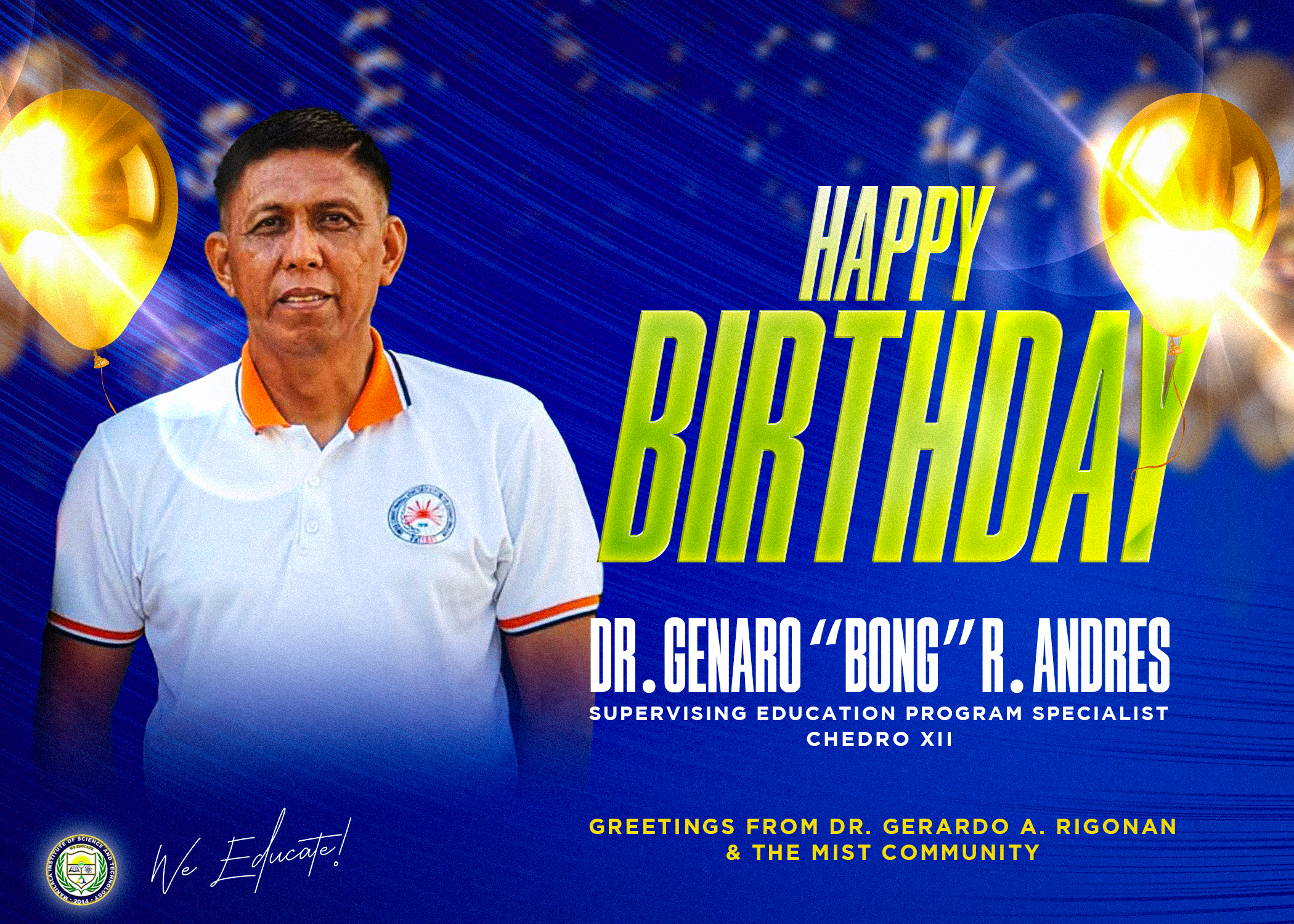 You are currently viewing Happy Birthday, Dr. Genaro “Bong” R. Andres!