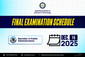 Final Examination Schedule (Third Batch)